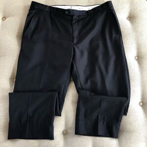 Santorelli Luxury Serge Dress Pants Navy Blue 40